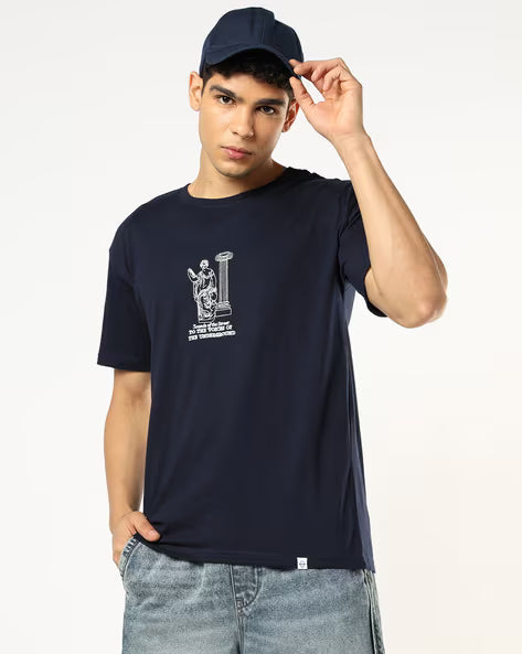 BUDA JEANS CO Relaxed Fit Crew-Neck T-Shirt with Graphic Print