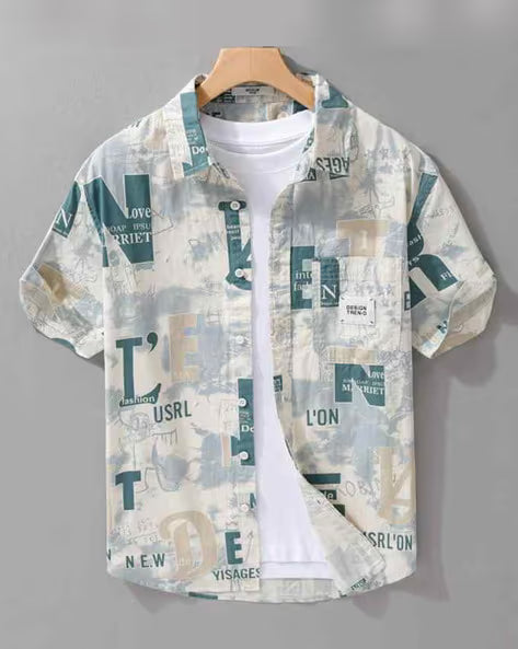 ALPHA TRIBE Men Printed Regular Fit Shirt