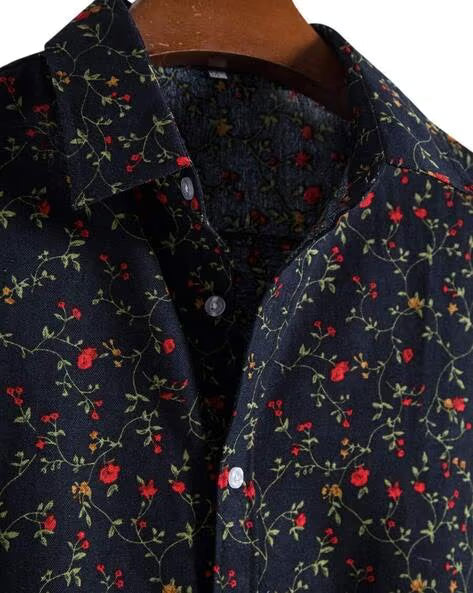 ALPHA TRIBE Men Floral Print Regular Fit Shirt