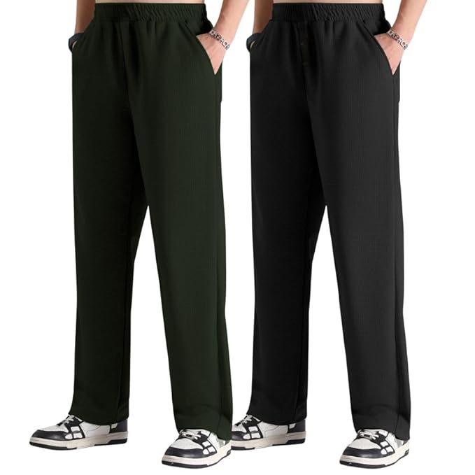 GRECIILOOKS Men's Loose Mid Rise Regular | Sports Stylish Track Pant | Trouser