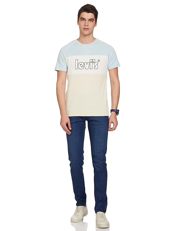 Levi's Men's Cotton Regular Fit Colorblock T-Shirt