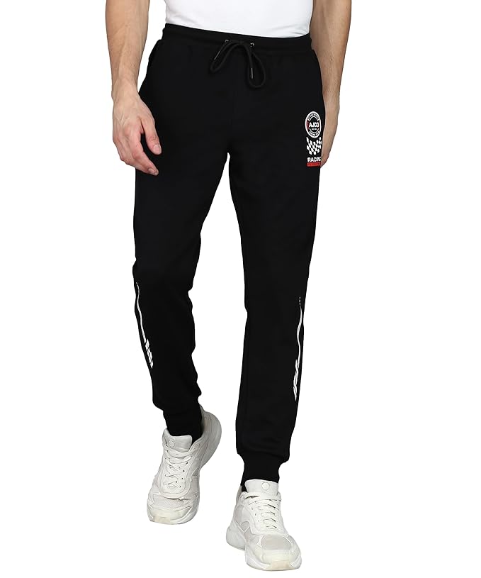 Alan Jones Clothing Men's Regular Fit Mid Rise Track Pant