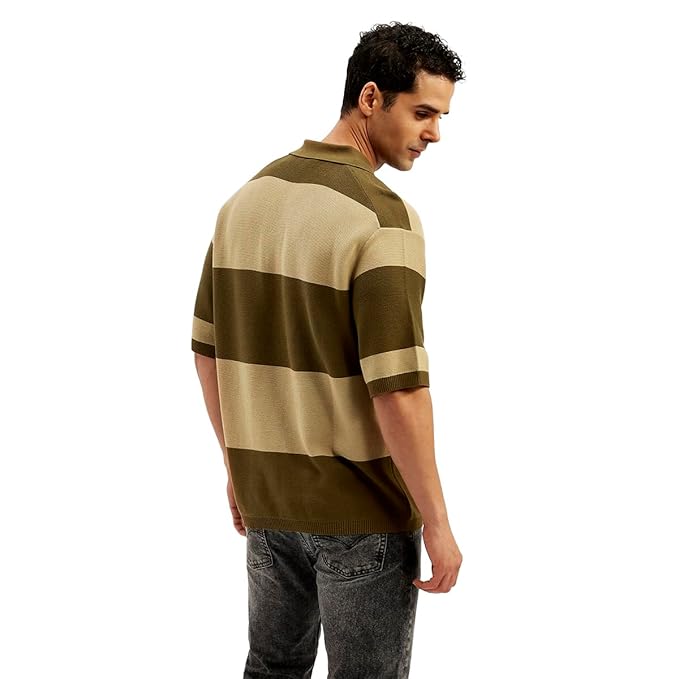 Levi's Men's Solid Loose Fit T-Shirt (26_Green