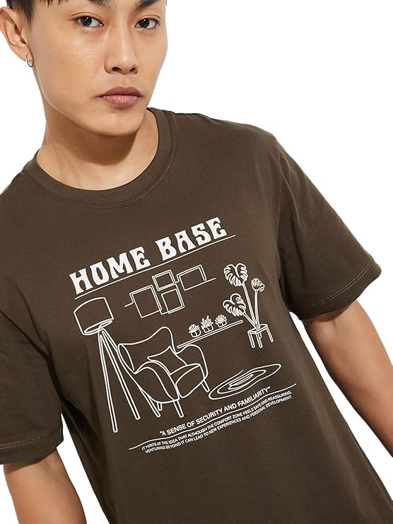 Max Men Cotton Regular Fit URB_N Graphic Printed T-Shirt