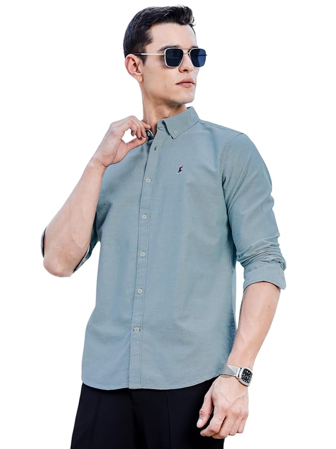 Thomas Scott Mens | Full Sleeve | Solid | Slim Fit | 100% Cotton | Button Down Collar | Shirts
