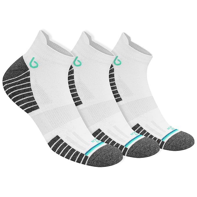 BAMBOS Bamboo Socks for Men Anti-Microbial Ultra Soft Padded Ankle Socks, Pack of 3