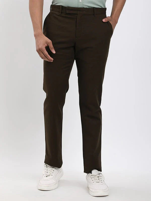 Men Urban Fit Polyester Blend Trouser