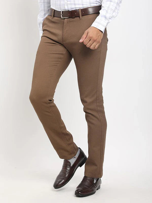 Men Brooklyn Fit Cotton Stretch Trouser
