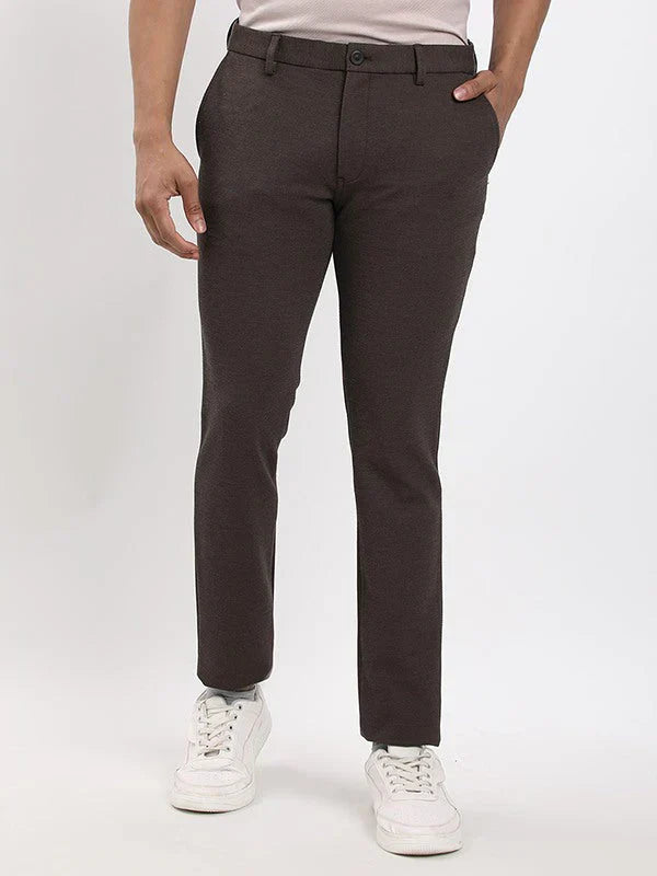 Men Urban Fit Polyester Blend Trouser