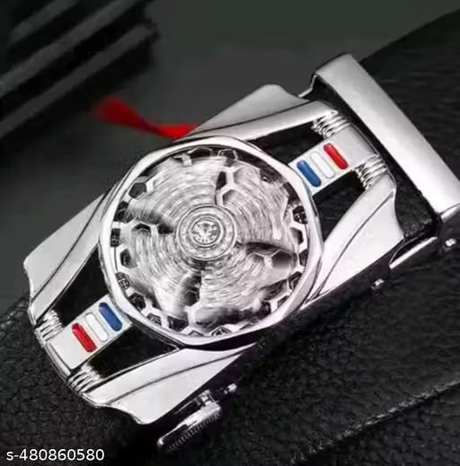 Combo pack of 2 belt for mens, spinner buckles